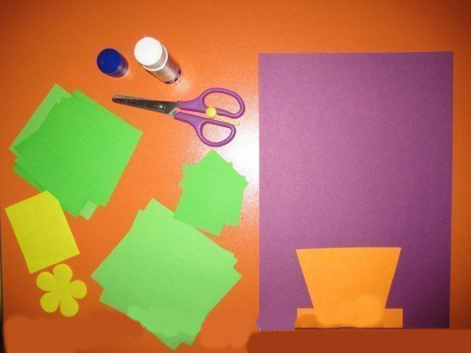 Объемная аппликация "Цветущий кактус"