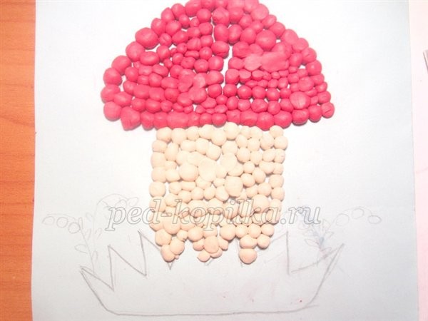 Пластилинография "Фантазийный грибок" Пластилинография "Фантазийный грибок"