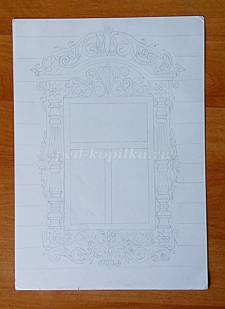 ​Деревянная архитектура на уроках рисования: часть 2