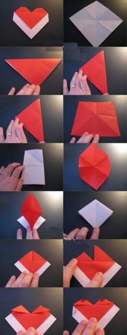 ​Оригами в форме сердечек
