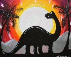 Рисуем с детьми динозавра