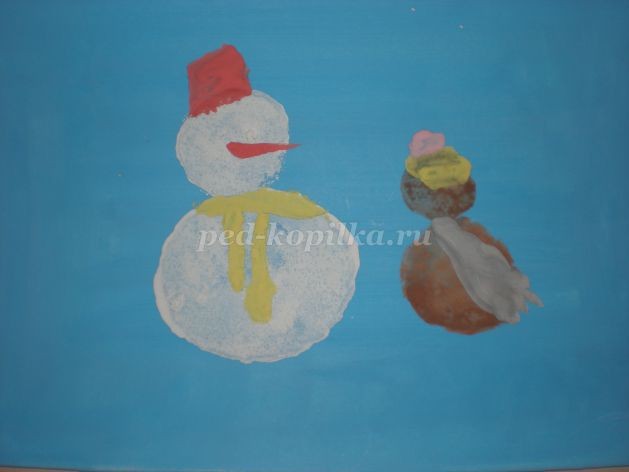 ​Рисуем снеговика: часть 1