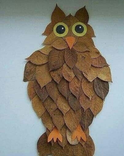 Совы из природных материалов