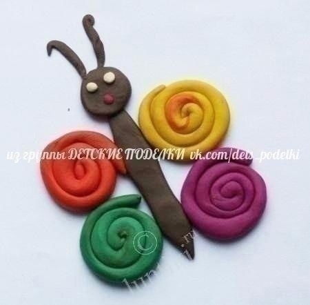 ​Идеи аппликаций из пластилиновых жгутиков