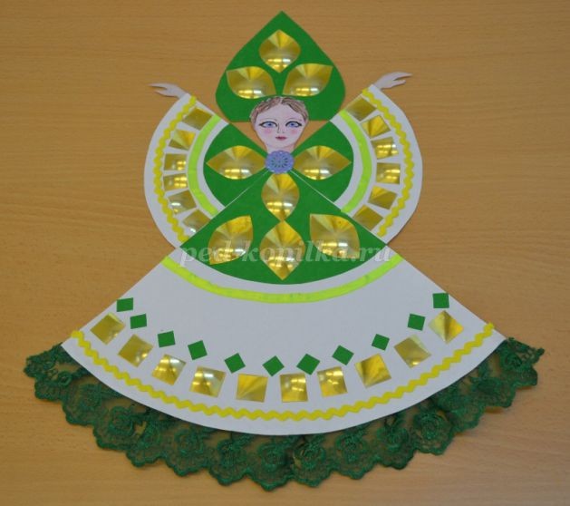 Игрушка из бумаги "Русская красавица": часть 2 Игрушка из бумаги "Русская красавица": часть 2