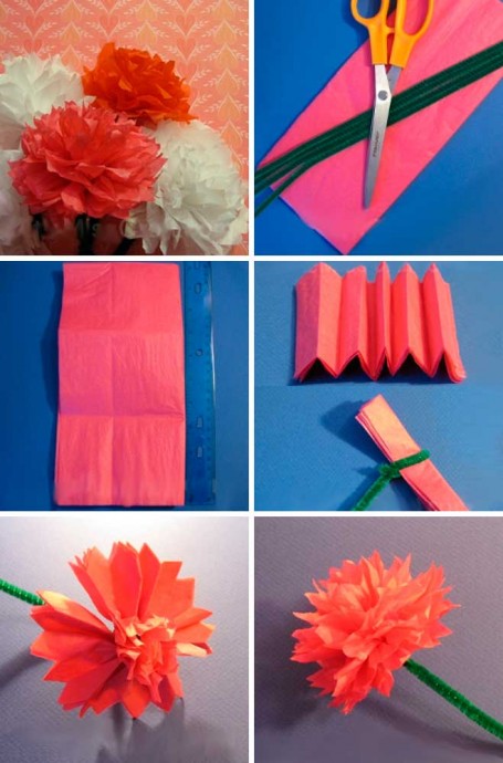 Как сделать гвоздику из бумаги