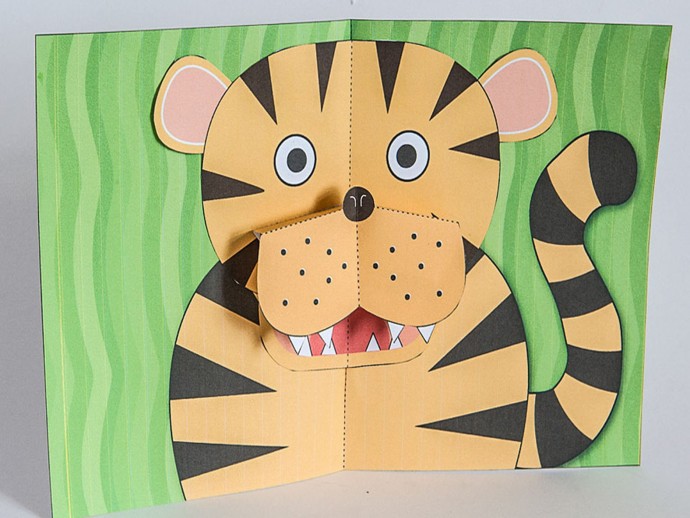 ​Объемная открытка "Тигр"