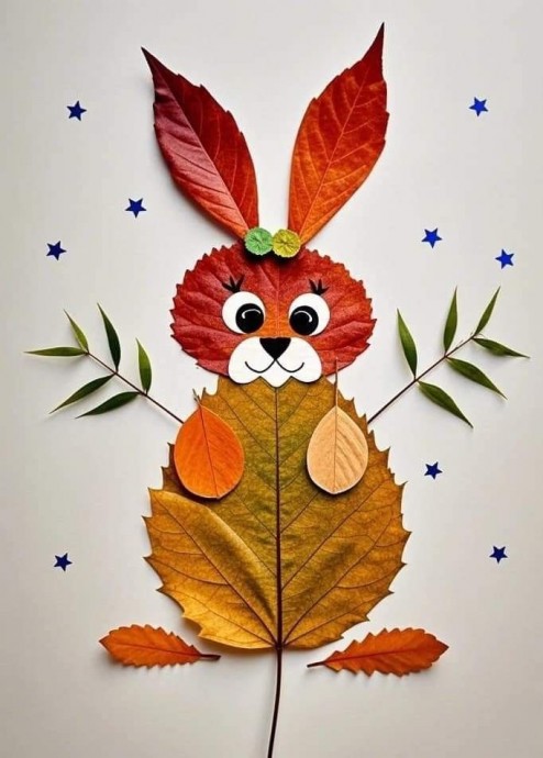 Осенние аппликации из листьев