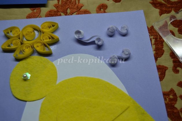 ​Открытка с цыпленком: часть 3