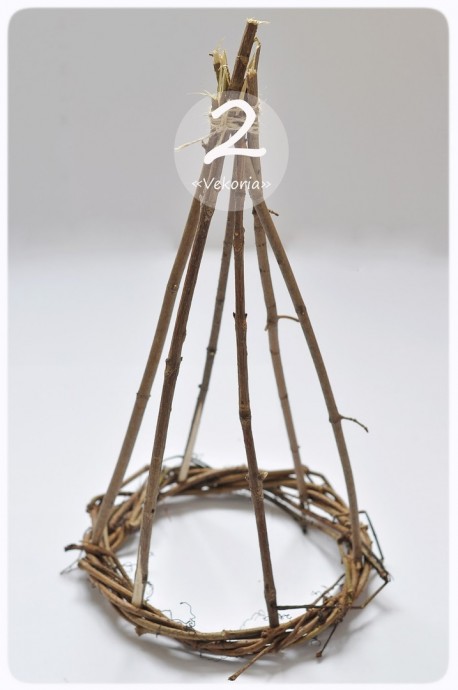 Создаем елочку из веточек Создаем елочку из веточек
