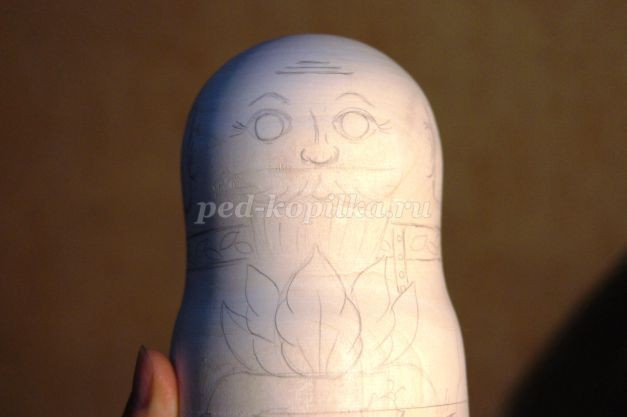 Роспись матрешек по сказке "Репка": мастер-класс, часть 1