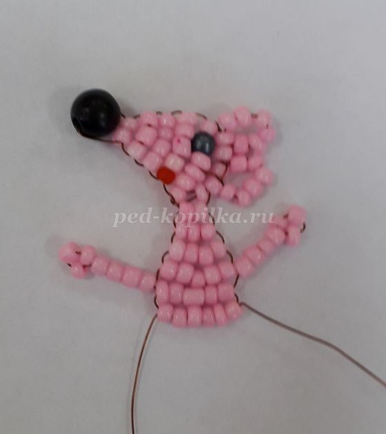 Мышонок из бисера пошагово Мышонок из бисера пошагово