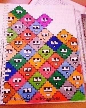 Идеи рисунков по клеточкам