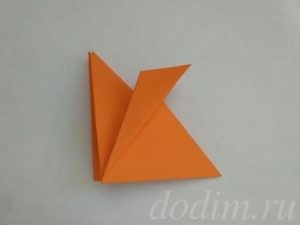 Лисичка в технике оригами
