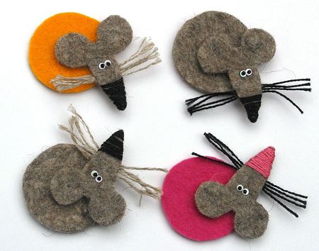 Милые мышата-крысята из фетра Милые мышата-крысята из фетра