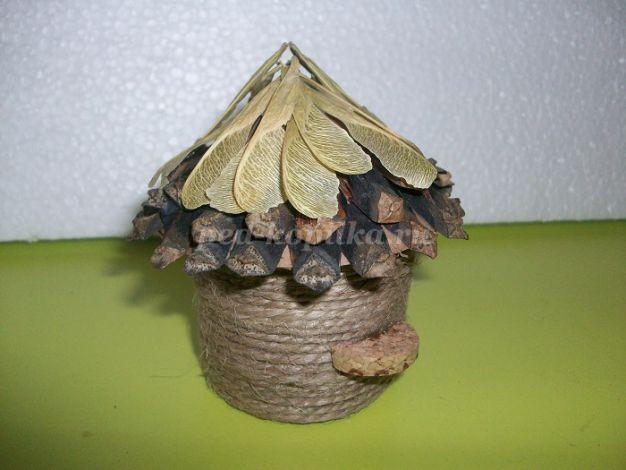 Настольная композиция из природного материала детскими руками: мастер-класс, часть 3