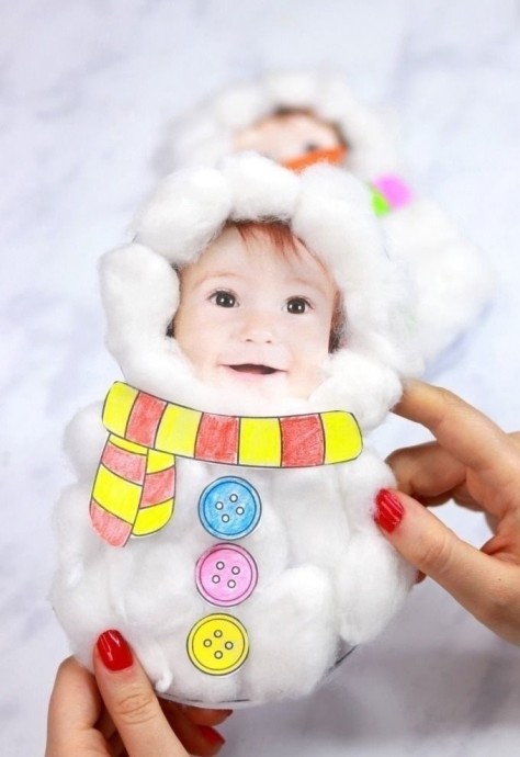 Фоторамка с использованием ваты Фоторамка с использованием ваты