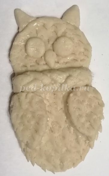 Сова из соленого теста детскими руками Сова из соленого теста детскими руками