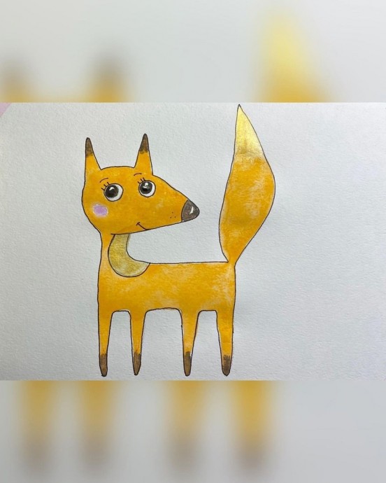Рисуем лисичку