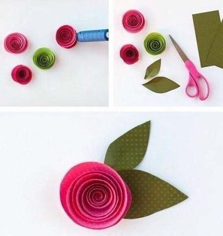 Очень простая техника создания цветов из бумаги