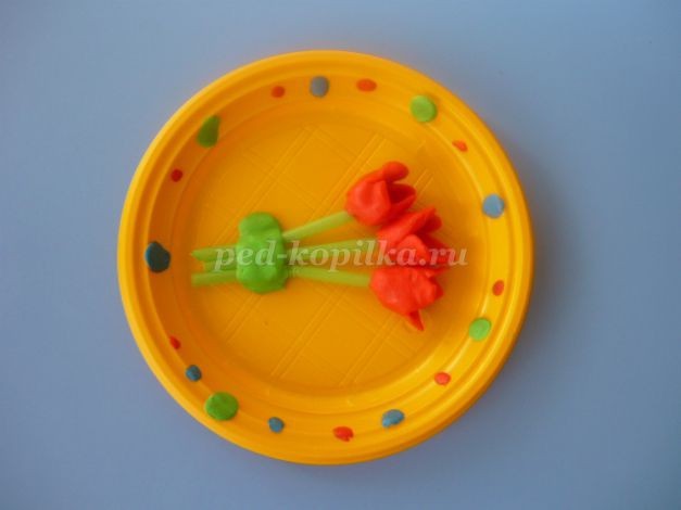 ​Весенние цветы из пластилина: часть 2