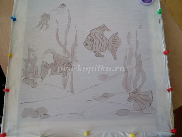 Аквариум в технике холодный батик: мастер-класс, часть 1