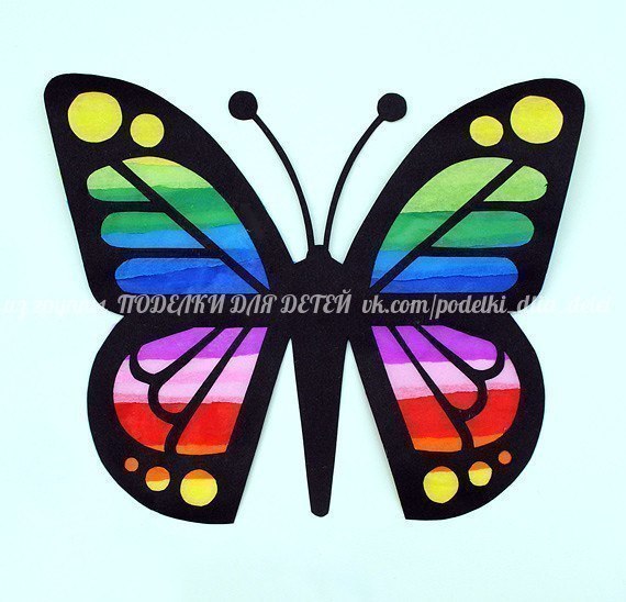 Поделки для детей: бабочка-витраж Поделки для детей: бабочка-витраж