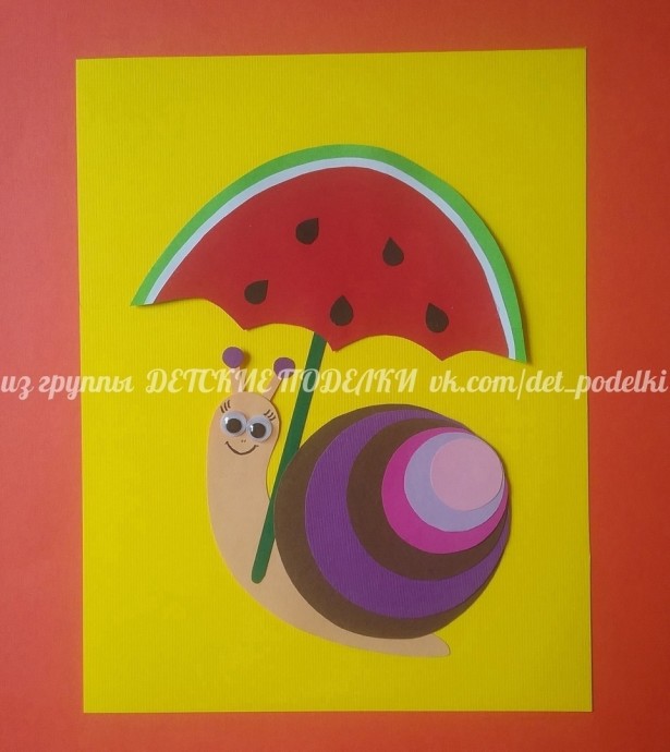 Аппликация из бумаги "Жаркий день" Аппликация из бумаги "Жаркий день"