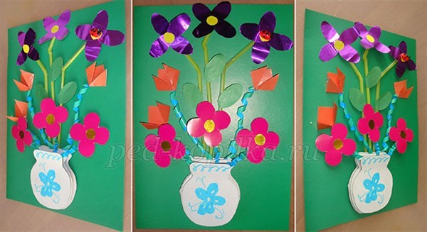 Букет летних цветов в вазе: мастер-класс Букет летних цветов в вазе: мастер-класс