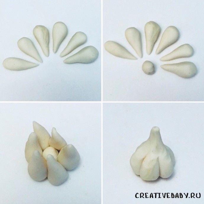 Лепим овощи из пластилина