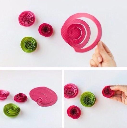 Очень простая техника создания цветов из бумаги