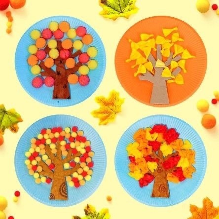 Идеи осенних листьев с деревьями