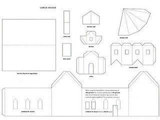 Рождественские домики из картона