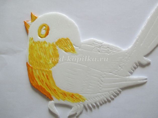 Синица из потолочной плитки детскими руками: мастер-класс, часть 1 Синица из потолочной плитки детскими руками: мастер-класс, часть 1