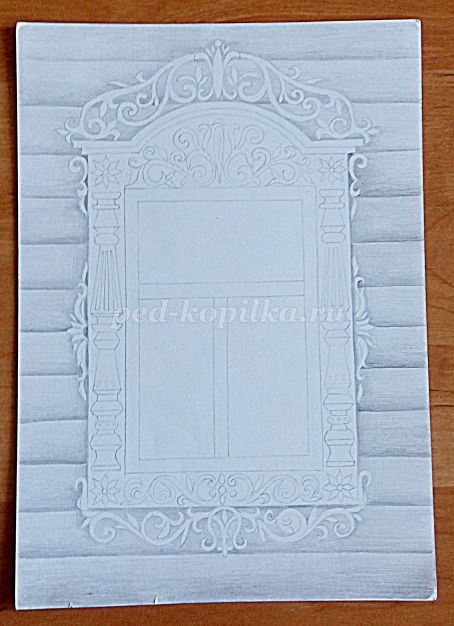 ​Деревянная архитектура на уроках рисования: часть 2