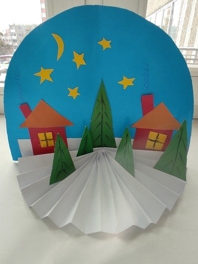 Поделка из бумаги "Домик в лесу" Поделка из бумаги "Домик в лесу"