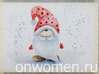 Гном акварелью Гном акварелью