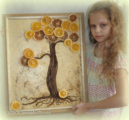 Панно "Апельсиновое дерево": мастер-класс