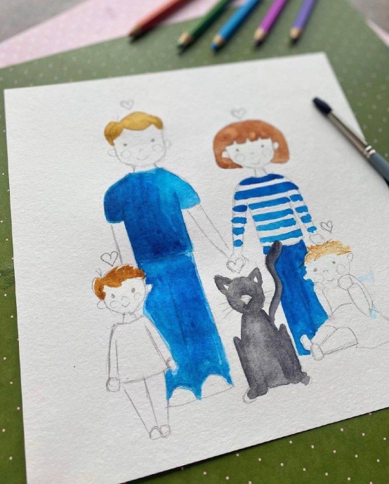 Рисуем картину "Моя семья" Рисуем картину "Моя семья"