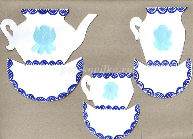 Чайный сервиз из бумаги: часть 2 Чайный сервиз из бумаги: часть 2