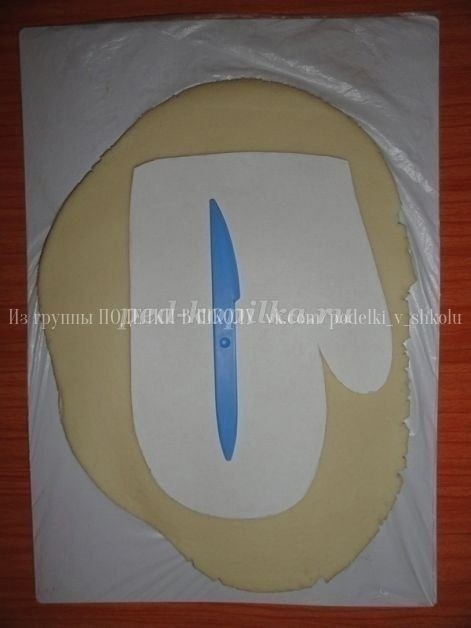 ​Новогодняя варежка детскими руками