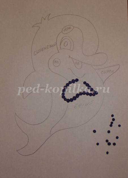 ​Пластинография: дельфин