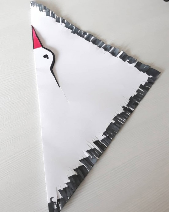 Бумажный журавушка