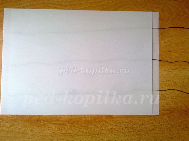 Аппликация с элементами рисования нитками