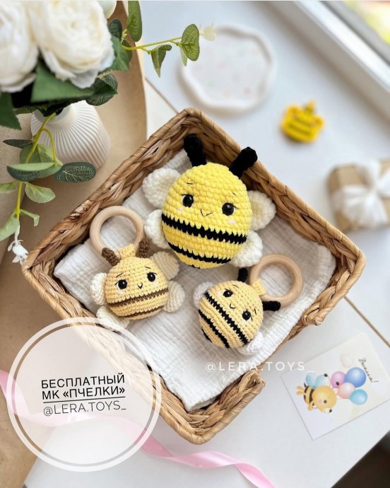 Пчёлка из пряжи Пчёлка из пряжи