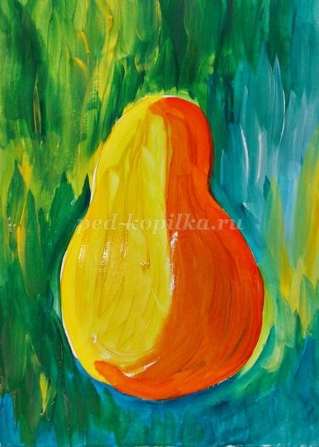 Рисуем грушу гуашью: часть 1 Рисуем грушу гуашью: часть 1