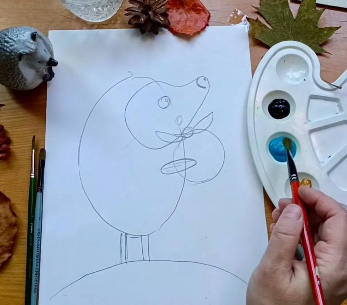 Рисуем ёжика в тумане Рисуем ёжика в тумане