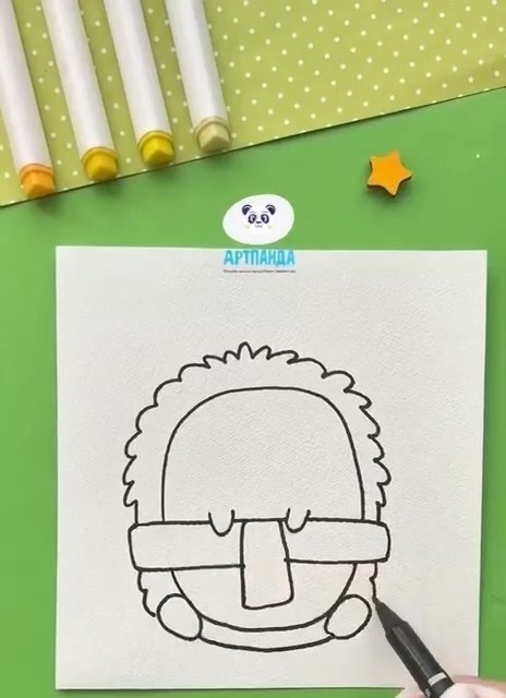 Рисуем ёжика в зимней шапке Рисуем ёжика в зимней шапке