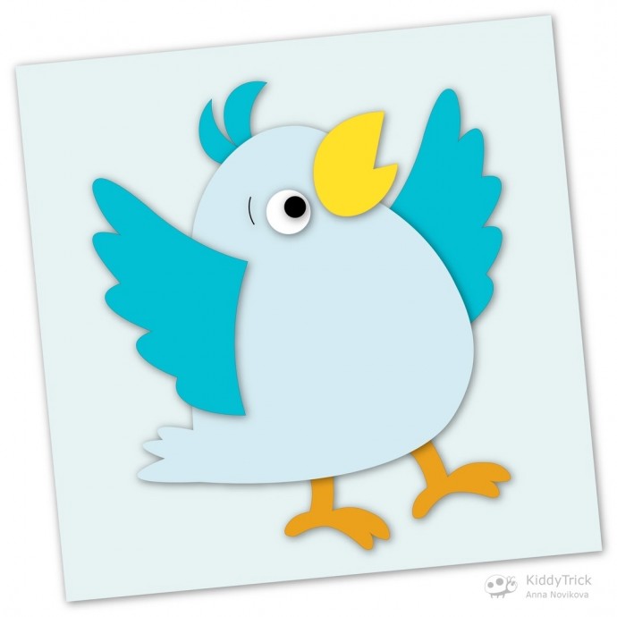 Аппликация "Птичка из фетра" Аппликация "Птичка из фетра"