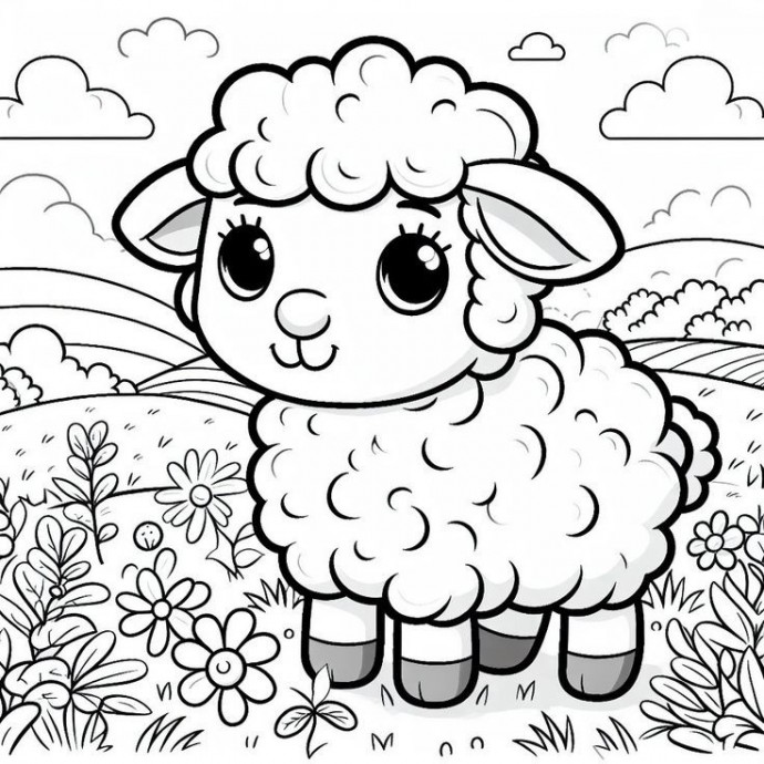 ​Милые зверята: раскраски для малышей